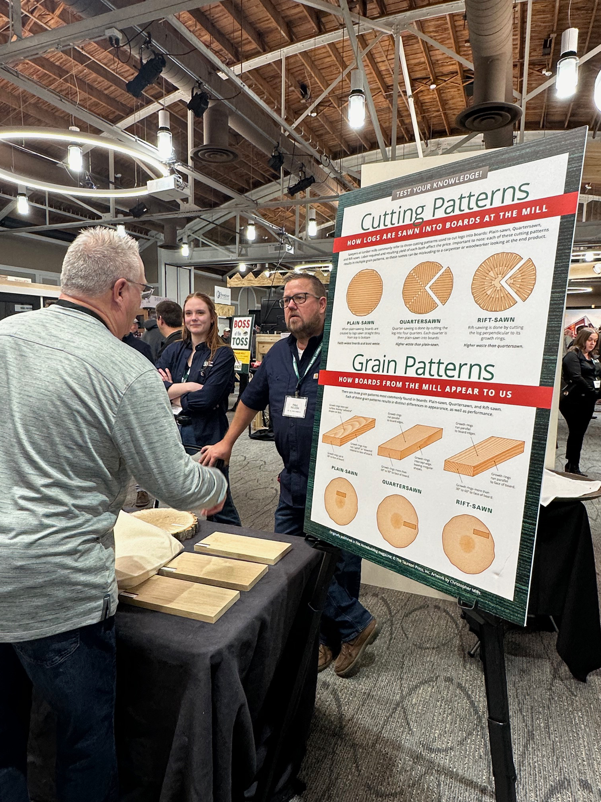 People talking about wood patterns for new houses