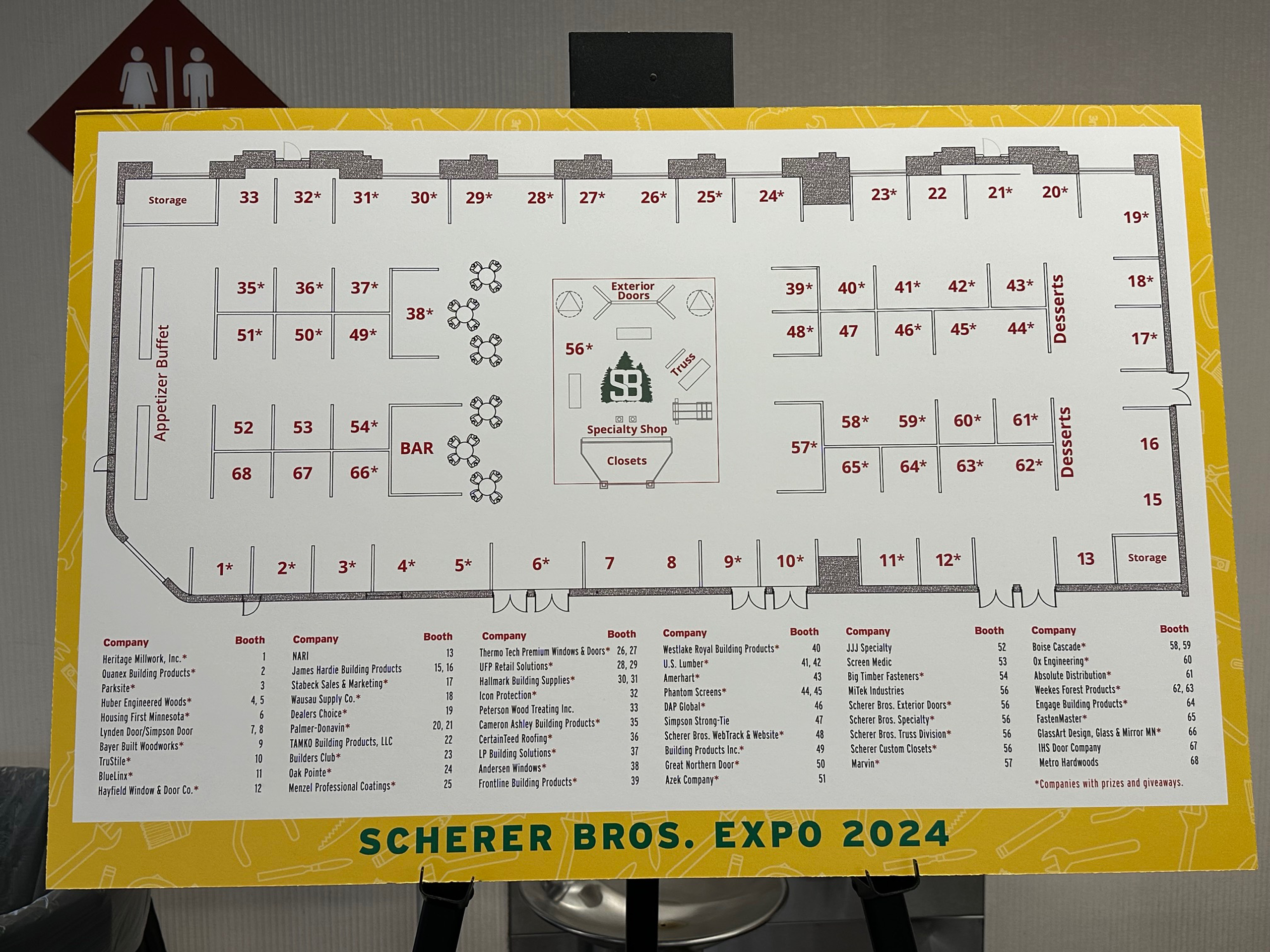 Map of vendor set up 2024 expo